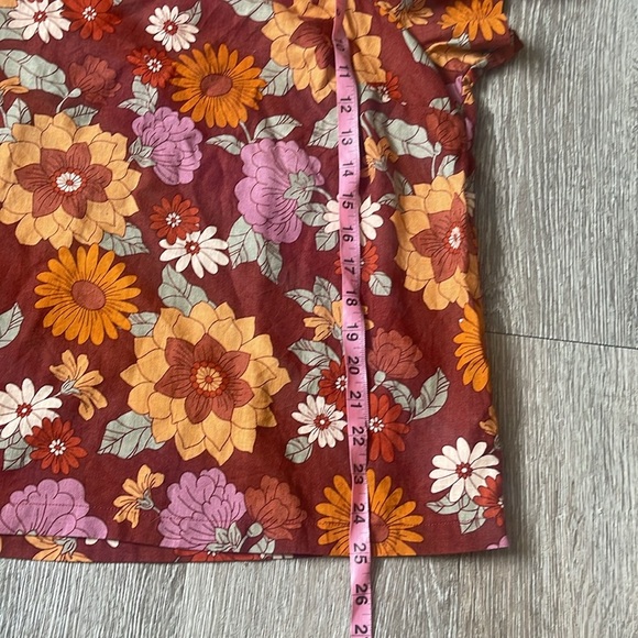 ModCloth x Princess Highway Floral Linen Top size 28 boho print - Picture 4 of 7